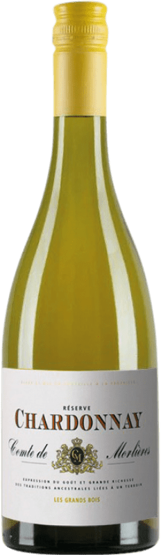 16,95 € Spedizione Gratuita | Vino bianco Les Vignerons du Narbonnais Comte de Morlières Secco Riserva I.G.P. Vin de Pays d'Oc bordò Francia Chardonnay Bottiglia 75 cl