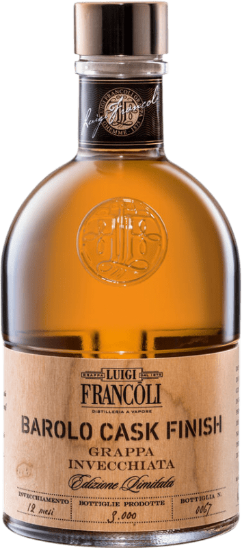 75,95 € Envoi gratuit | Grappa Luigi Francoli Barolo Cask Finish — Finition en Fût Italie Bouteille Medium 50 cl