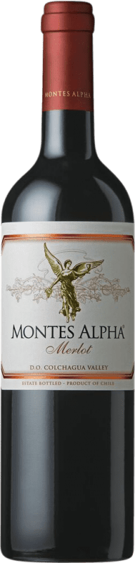 24,95 € Envio grátis | Vinho tinto Montes Alpha Seco I.G. Valle Central Vale Central Chile Merlot Garrafa 75 cl