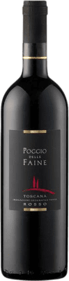 16,95 € Envío gratis | Vino tinto Poggio delle Faine Rosso Seco I.G.T. Toscana Toscana Italia Cabernet Sauvignon, Sangiovese Botella 75 cl