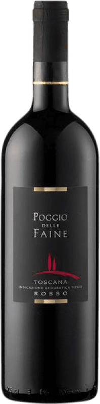 16,95 € Envío gratis | Vino tinto Poggio delle Faine Rosso Seco I.G.T. Toscana Toscana Italia Cabernet Sauvignon, Sangiovese Botella 75 cl