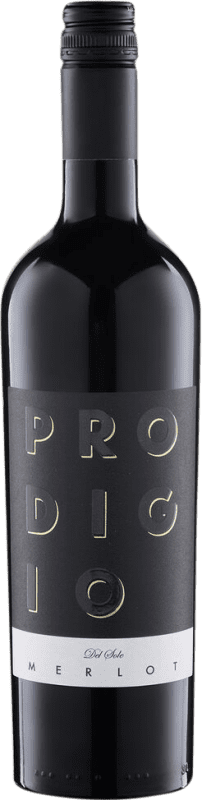 6,95 € Spedizione Gratuita | Vino rosso Prodigio del Sole Semisecco Semidolce I.G.T. Puglia Puglia Italia Merlot Bottiglia 75 cl