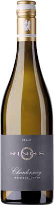 16,95 € Kostenloser Versand | Weißwein Rings Pinot Chardonnay Trocken Q.b.A. Pfälz Pfälz Deutschland Chardonnay, Pinot Blanc — Weißburgunder Flasche 75 cl