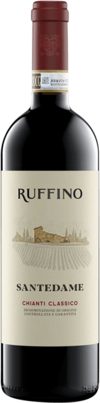 28,95 € 免费送货 | 红葡萄酒 Ruffino Santedame 干 经典 D.O.C.G. Chianti 意大利 Merlot, Cabernet Sauvignon, Sangiovese 瓶子 75 cl
