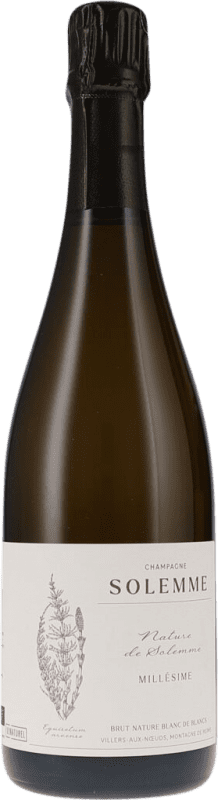 94,95 € Envio grátis | Espumante branco Solemme Blanc de Blancs Millésimé Brut Nature A.O.C. Champagne Champagne França Chardonnay Garrafa 75 cl