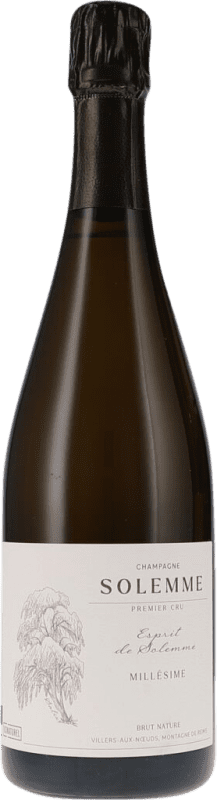 84,95 € 送料無料 | 白スパークリングワイン Solemme Esprit Premier Cru Millésimé ブルットの自然 A.O.C. Champagne シャンパン フランス Chardonnay, Pinot Meunier ボトル 75 cl