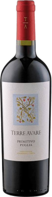 10,95 € Бесплатная доставка | Красное вино Terre Avare сухой I.G.T. Puglia Апулия Италия Primitivo бутылка 75 cl