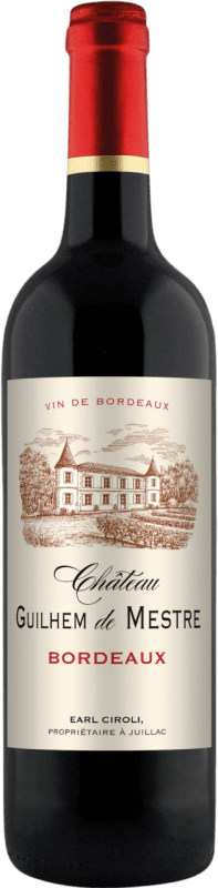 17,95 € Free Shipping | Red Wine Ciroli. Château Guilhem de Mestre Seco — Dry A.O.C. Bordeaux Bordeaux France Merlot, Cabernet Sauvignon, Cabernet Franc Bottle 75 cl
