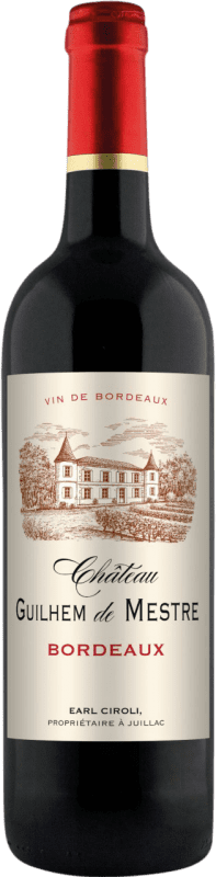 17,95 € Kostenloser Versand | Rotwein Ciroli. Château Guilhem de Mestre Trocken A.O.C. Bordeaux Bordeaux Frankreich Merlot, Cabernet Sauvignon, Cabernet Franc Flasche 75 cl