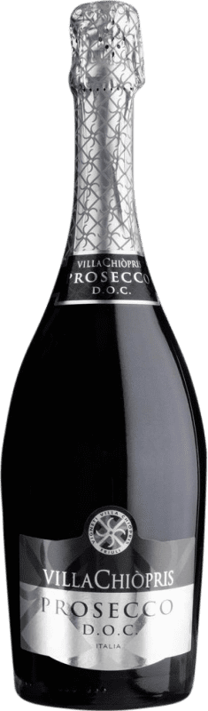 14,95 € Free Shipping | White Sparkling Wine Villa Chiòpris Extra Seco — Extra Dry D.O.C. Prosecco Friuli-Venezia Giulia Italy Glera Bottle 75 cl
