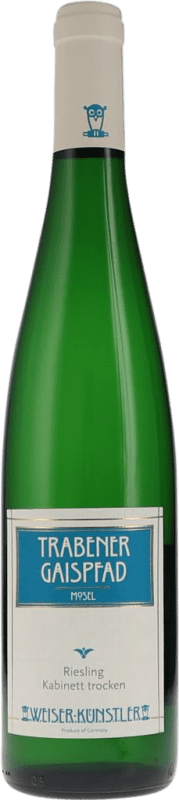 26,95 € Envío gratis | Vino blanco Weiser Künstler Trabener Gaispfad Kabinett Seco Q.b.A. Mosel Mosel Alemania Riesling Botella 75 cl