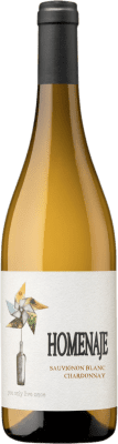 7,95 € Spedizione Gratuita | Vino bianco Marco Real Homenaje Blanco D.O. Navarra Navarra Spagna Chardonnay, Sauvignon Bianca Bottiglia 75 cl