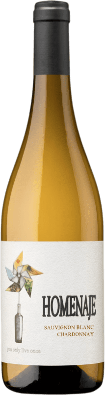7,95 € Kostenloser Versand | Weißwein Marco Real Homenaje Blanco D.O. Navarra Navarra Spanien Chardonnay, Sauvignon Weiß Flasche 75 cl