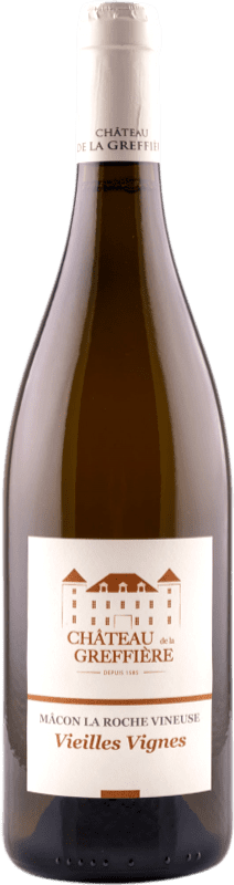 22,95 € 免费送货 | 白酒 Château de la Greffière. La Roche Vineuse A.O.C. Mâcon 勃艮第 法国 Chardonnay 瓶子 75 cl