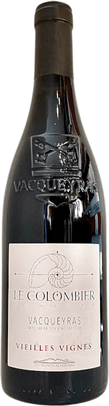 19,95 € Spedizione Gratuita | Vino rosso Domaine du Colombier Vieilles Vignes A.O.C. Vacqueyras Rhône Francia Grenache, Monastrell Bottiglia 75 cl