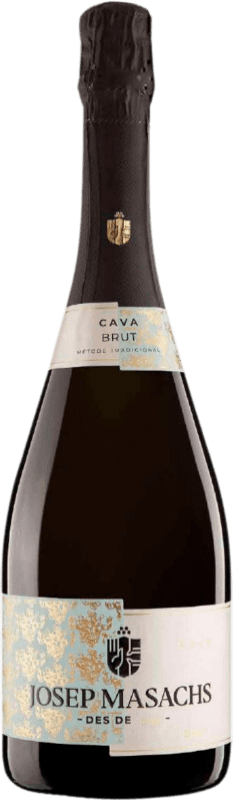 7,95 € Envoi gratuit | Blanc mousseux Josep Masachs Brut D.O. Cava Espagne Macabeo, Xarel·lo, Parellada Demi- Bouteille 37 cl