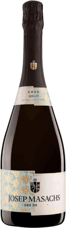 6,95 € Free Shipping | White Sparkling Wine Josep Masachs Brut D.O. Cava Spain Macabeo, Xarel·lo, Parellada Half Bottle 37 cl