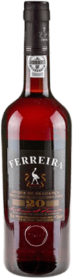 72,95 € Free Shipping | Fortified wine Sogrape Ferreira I.G. Douro Porto Portugal Tempranillo, Touriga Franca, Touriga Nacional, Tinta Amarela, Tinta Cão, Tinta Barroca 20 Years Bottle 75 cl