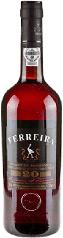 72,95 € Kostenloser Versand | Likörwein Sogrape Ferreira I.G. Douro Porto Portugal Tempranillo, Touriga Franca, Touriga Nacional, Tinta Amarela, Tinta Cão, Tinta Barroca 20 Jahre 75 cl