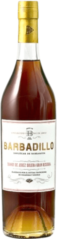 29,95 € Бесплатная доставка | Бренди Barbadillo Solera — Солера Гран Резерва D.O. Jerez-Xérès-Sherry Andalucía y Extremadura Испания Средняя бутылка 50 cl