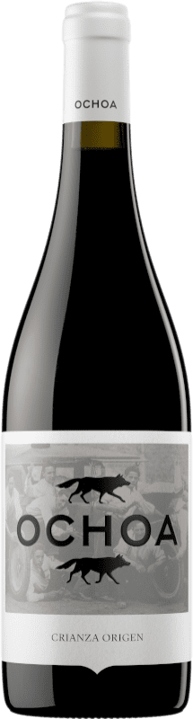 10,95 € Spedizione Gratuita | Vino rosso Ochoa 8A Origen Crianza D.O. Navarra Navarra Spagna Tempranillo, Merlot, Grenache, Graciano Bottiglia 75 cl