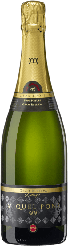 16,95 € Envío gratis | Espumoso blanco Miquel Pons Vintage Gran Reserva D.O. Cava España Macabeo, Xarel·lo, Parellada Botella 75 cl
