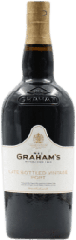 24,95 € Envío gratis | Vino Generoso Fortificado Graham's LBV Late Bottled Vintage Portugal Touriga Franca, Touriga Nacional, Tinta Amarela, Tinta Barroca, Alicante Bouschet Botella 1 L