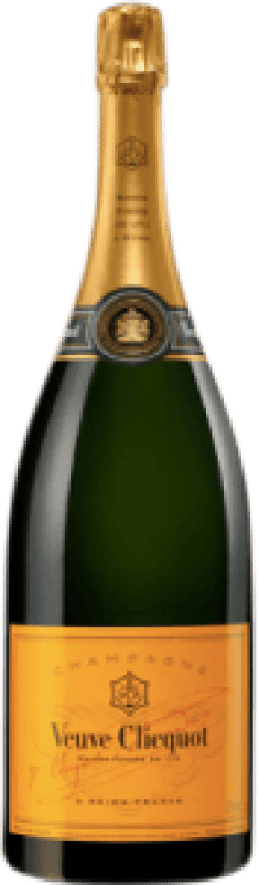 142,95 € Бесплатная доставка | Белое игристое Veuve Clicquot A.O.C. Champagne Франция Pinot Black, Chardonnay, Pinot Meunier бутылка Магнум 1,5 L