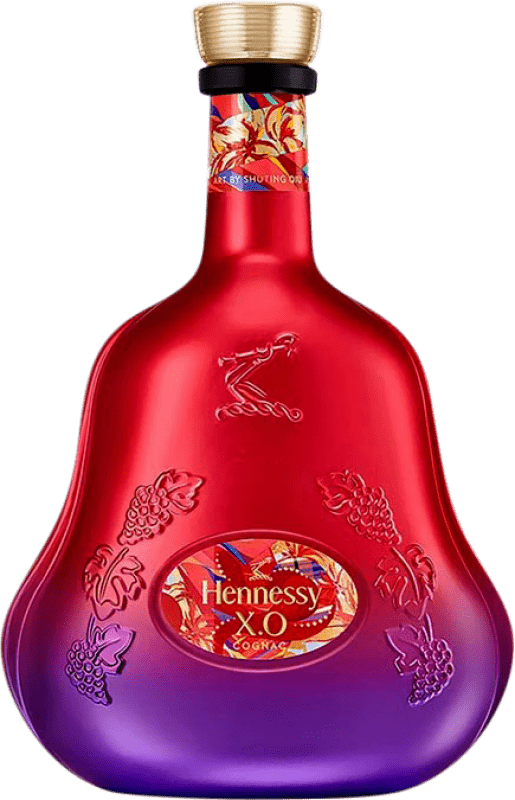 335,95 € Envio grátis | Cognac Conhaque Hennessy X.O. Snake Edition França Garrafa 70 cl