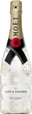 53,95 € Бесплатная доставка | Белое игристое Moët & Chandon Impérial Sleeve Festive брют A.O.C. Champagne шампанское Франция Pinot Black, Chardonnay, Pinot Meunier бутылка 75 cl