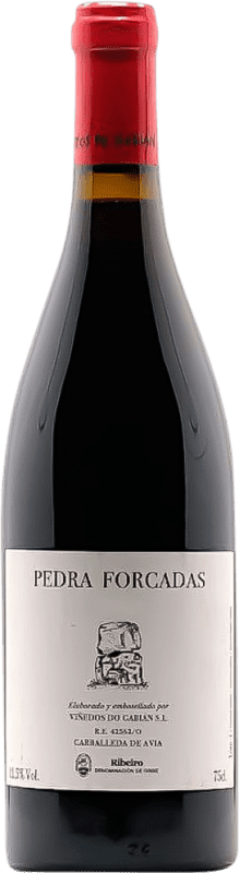 65,95 € Kostenloser Versand | Rotwein Viñedos do Gabian Pedra Forcadas D.O. Ribeiro Galizien Spanien Caíño Schwarz Flasche 75 cl