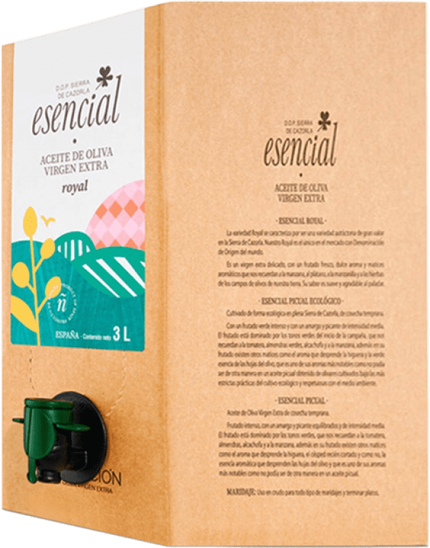 65,95 € Envío gratis | Aceite de Oliva Encarnación Esencial Verde D.O. Sierra de Cazorla Andalucía España Royal Bag in Box 3 L