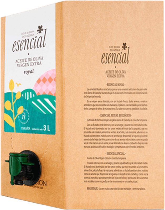 51,95 € Kostenloser Versand | Olivenöl Encarnación Esencial Verde — Grüne, E-NOL Extra Nativ D.O. Sierra de Cazorla Andalusien Spanien Royal Bag in Box 3 L