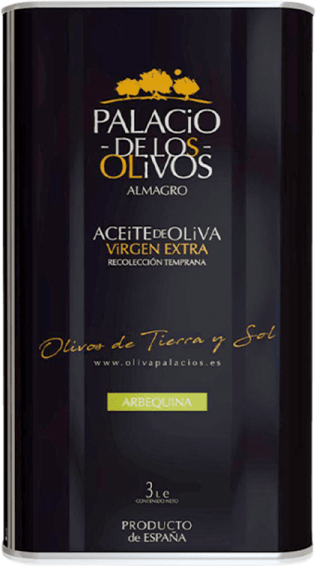 57,95 € Spedizione Gratuita | Olio d'Oliva Olivapalacios Castilla-La Mancha Spagna Arbequina Lattina Speciale 3 L