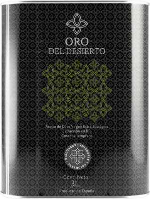73,95 € Spedizione Gratuita | Olio d'Oliva Oro del Desierto Andalusia Spagna Arbequina Lattina Speciale 3 L