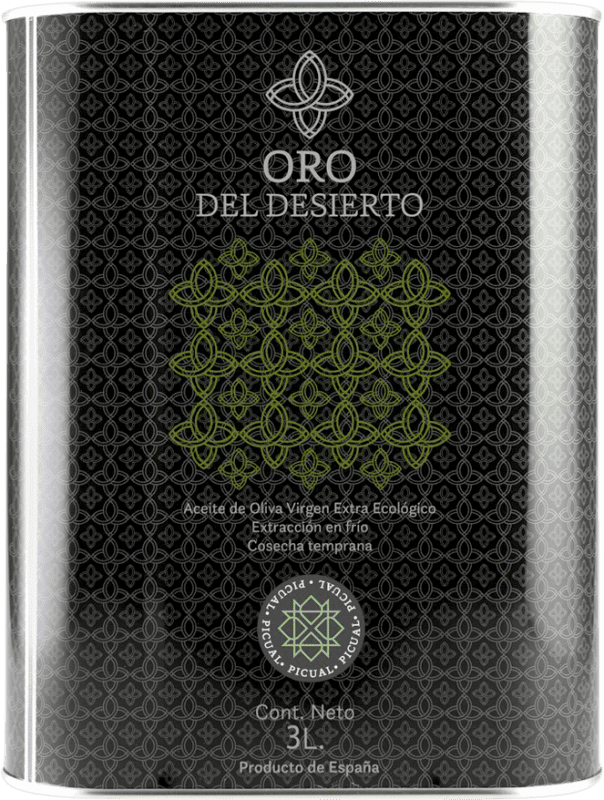 78,95 € Envío gratis | Aceite de Oliva Oro del Desierto Andalucía España Picual Lata Especial 3 L