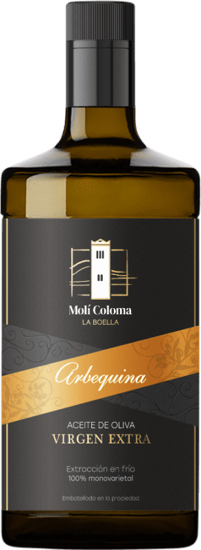 15,95 € Envoi gratuit | Huile d'Olive Finca Molí Coloma La Boella HOVE Vierge Extra D.O.P. Siurana Catalogne Espagne Arbequina Bouteille Medium 50 cl Verre