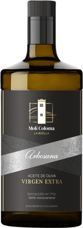 18,95 € Envio grátis | Azeite de Oliva Finca Molí Coloma La Boella Vidrio Catalunha Espanha Arbosana Garrafa Medium 50 cl