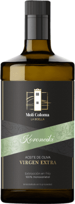 13,95 € Envío gratis | Aceite de Oliva Finca Molí Coloma La Boella Vidrio Cataluña España Koroneiki Botella Medium 50 cl