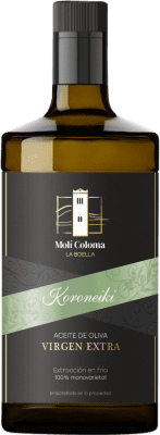 18,95 € Envio grátis | Azeite de Oliva Finca Molí Coloma La Boella Vidrio Catalunha Espanha Koroneiki Garrafa Medium 50 cl