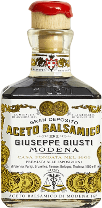 25,95 € Free Shipping | Vinegar Giuseppe Giusti 2 Medallas de Oro Classic, Balsamic Italy Small Bottle 25 cl