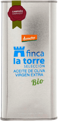 19,95 € Envio grátis | Azeite de Oliva Finca la Torre Andaluzia Espanha Hojiblanca Lata 50 cl