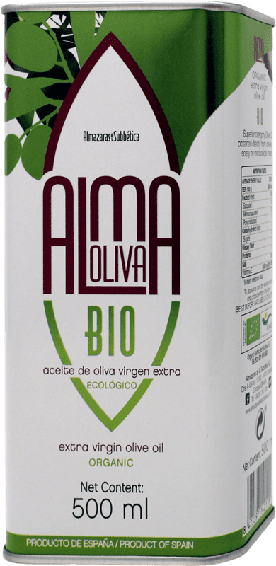 10,95 € 送料無料 | オリーブオイル Almazaras de la Subbética Almaoliva EVOO エキストラバージン D.O.P. Priego de Córdoba アンダルシア スペイン Hojiblanca — オヒブランカ Bio — Eco エコ ビオ オーガニック 缶 50 cl