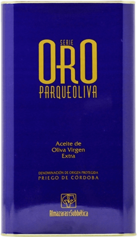 84,95 € Free Shipping | Olive Oil Almazaras de la Subbética Parqueoliva Oro — Gold Edition, EVOO Extra Virgin D.O.P. Priego de Córdoba Andalusia Spain Hojiblanca, Picuda Special Can 3 L