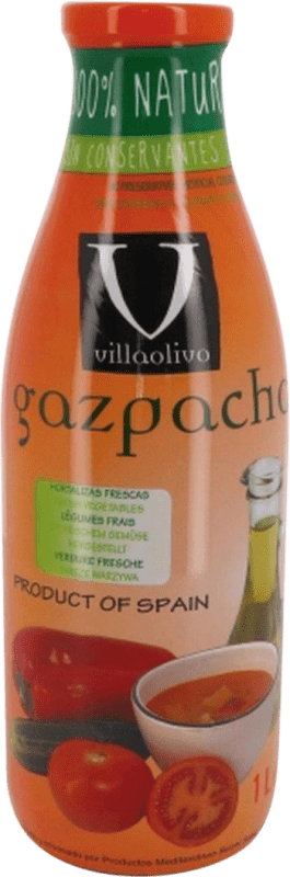 6,95 € Бесплатная доставка | Безалкогольные напитки Mediterráneo Villaolivo Регион Мурсия Испания 1 L Стекло Gazpacho — Гаспачо