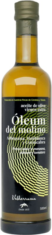 12,95 € Envío gratis | Aceite de Oliva Valderrama Óleum del Molino Vidrio Castilla la Mancha España Botella Medium 50 cl