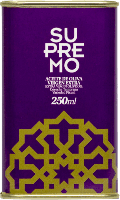 244,95 € Envoi gratuit | Boîte de 25 unités Huile d'Olive Supremo Andalousie Espagne Picual Canette 25 cl