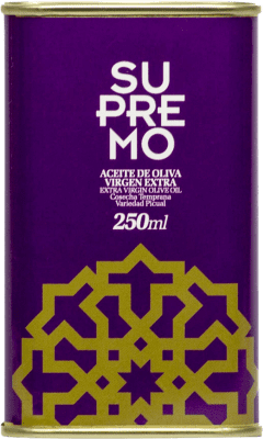 293,95 € Бесплатная доставка | Коробка из 25 единиц Оливковое масло Supremo Андалусия Испания Picual Алюминиевая банка 25 cl