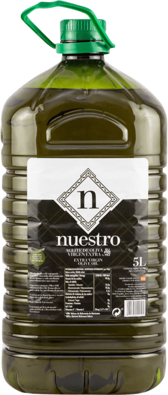 65,95 € Envío gratis | Aceite de Oliva Supremo Nuestro PET Andalucía España Picual Garrafa 5 L