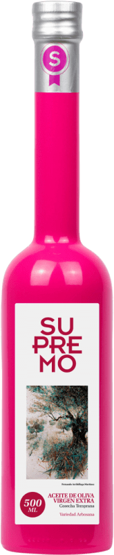 15,95 € Envío gratis | Aceite de Oliva Supremo AOVE Virgen Extra Jaén España Arbosana Botella Medium 50 cl Vidrio